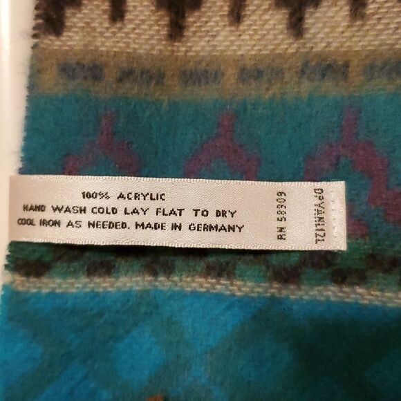 Preston & York Teal, purple, gray scarf - Picture 5 of 6